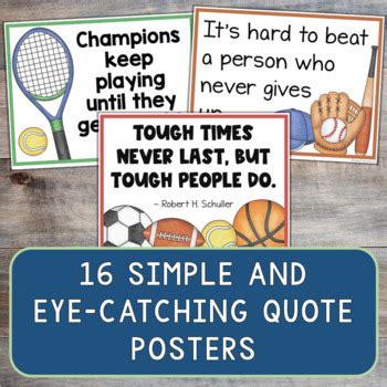 Sports Themed Quote Posters | Sports Bulletin Board | TPT