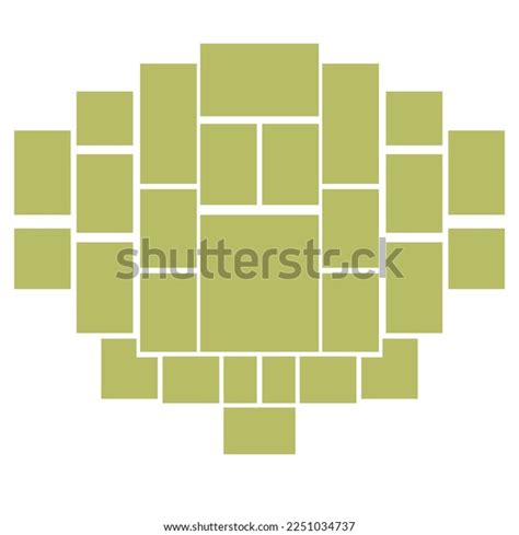 Photo Collage Grid Editable Template Mockup Stock Illustration ...