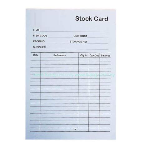 A5 | A4 STOCK CARD - Syarikat Kiang Trading Sdn Bhd - Stationery Johor ...