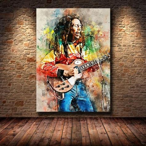 Bob Marley Graffiti Abstract Canvas Painting Poster – Aesthetic Wall Decor