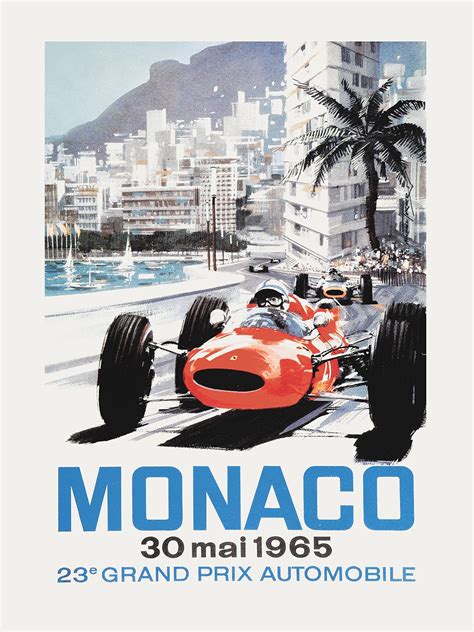 Vintage Monaco Grand Prix Poster