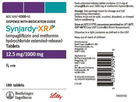 SYNJARDY XR- empagliflozin, metformin hydrochloride tablet, extended release