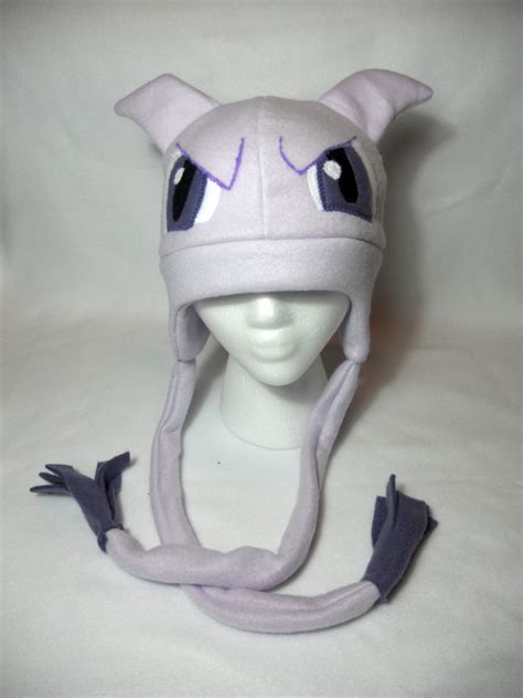 Pokemon Inspired Mewtwo Fleece Hat MADE TO ORDER by Higginstuff