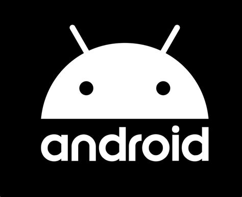 Android Icon Logo Symbol With Name White Design Operating system Vector ...