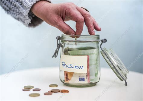 Pension pot, conceptual image - Stock Image - C038/6047 - Science Photo Library