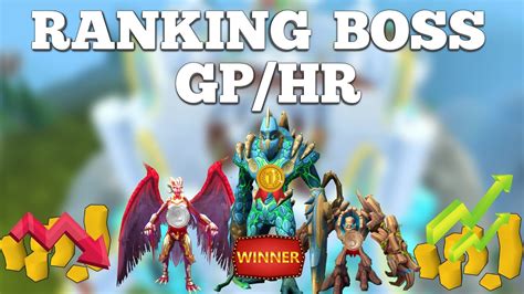 Runescape 3 Bosses Ranked by GP/HR - YouTube