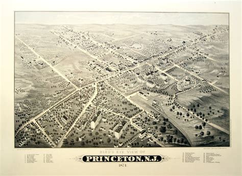 Map of Princeton Circa 1874 (Furnishings, Morven Museum and Garden ...