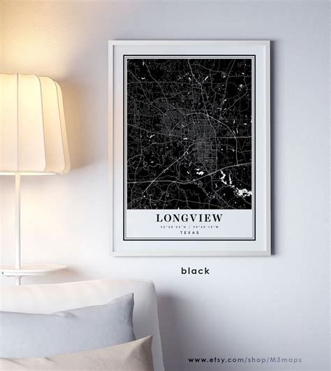 Longview Texas Map Longview TX Map Longview City Map - Etsy