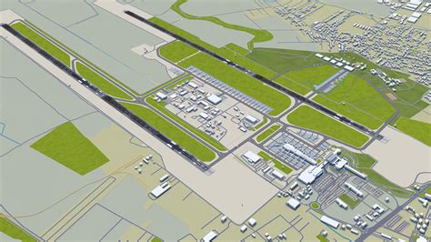 Bucharest Henri Coanda Airport - 3D Model by 3dstudio