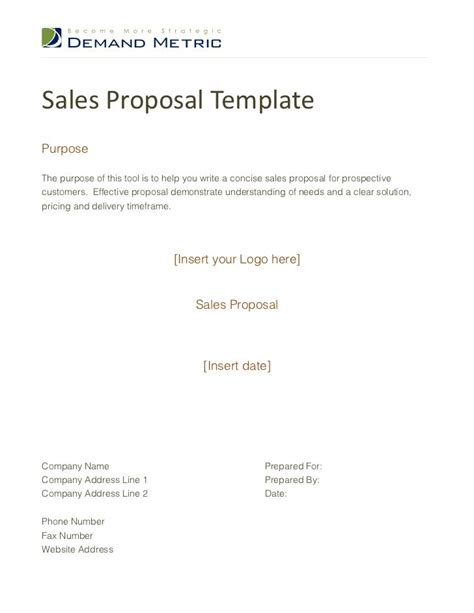 Sales Proposal Template