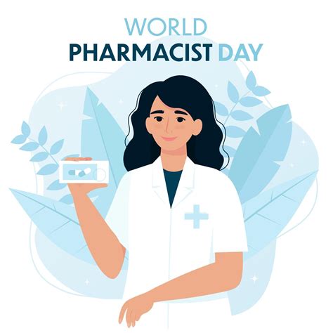 World pharmacist day card. Vector illustration in flat style 2977246 Vector Art at Vecteezy