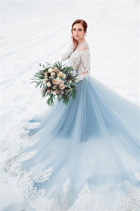 Pin by Dream Dresses by PMN on winter wedding in 2021 | Blue wedding gowns, Winter wonderland ...