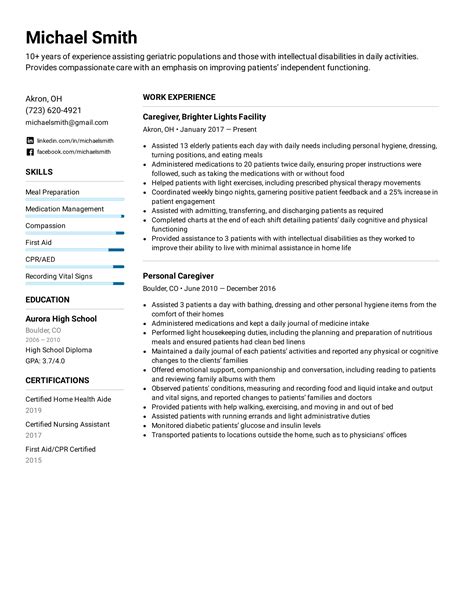 Caregiver Resume Example & Writing Tips for 2022