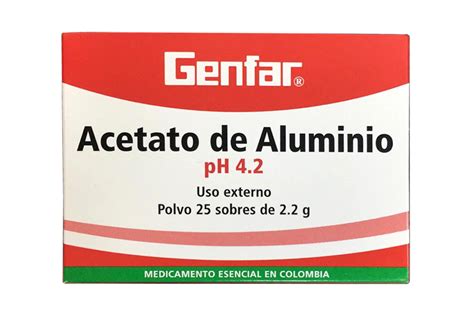 Comprar Acetato De Aluminio Con 25 Sobres En Farmalisto Colombia