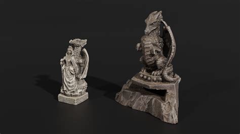 Dragon Chess Set 3D model | CGTrader