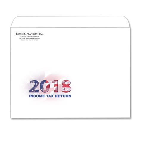 Flag with Year | Tax Return Envelope | Mines Press