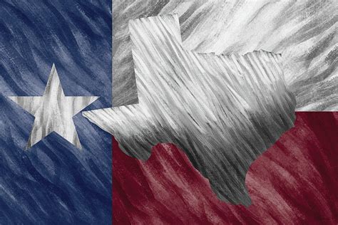 Texas Flag with Texas Ghost Rectangle Digital Art by Waylan Loyd - Fine ...