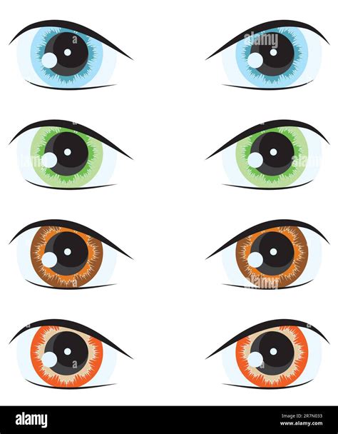 cartoon eyes of different colors. Vector set for the design Stock Vector Image & Art - Alamy