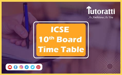 ICSE 10th Board Exam New Time Table 2020 | Tutoratti