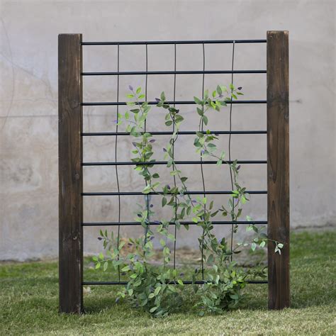 Coral Coast Guthrie 3-ft. Wood and Steel Trellis - Walmart.com ...