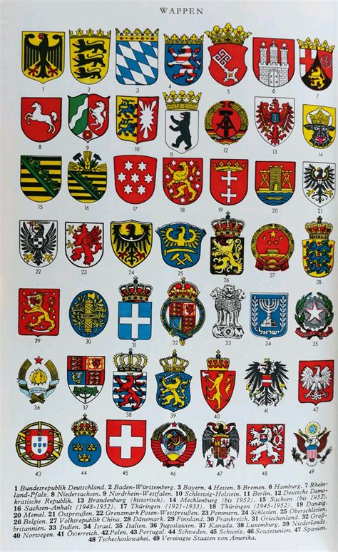 coat of arms of german states and the national coat of arms from a ...