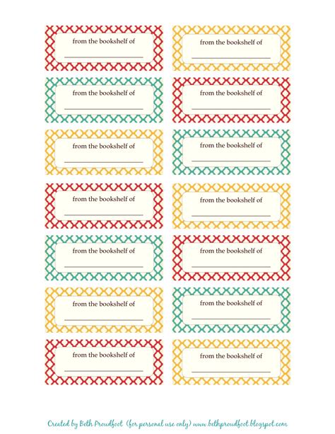 The Prudent Pantry: Free Printable Book Labels