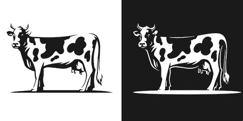 Dairy Cow Silhouette Vector - All About Cow Photos