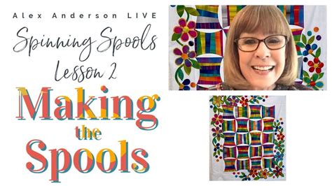 Alex Anderson LIVE - Spinning Spools Quilt - Making the Spools - YouTube Quilt Block Pattern ...