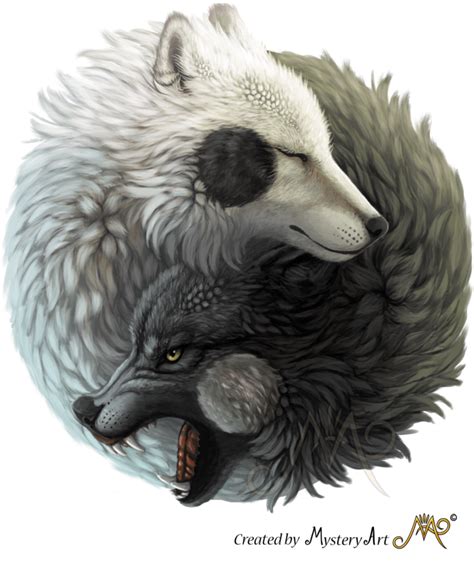 Yin Yang wolves by Sunima.deviantart.com on @DeviantArt | Yin yang wolf, Yin yang art, Yin yang ...