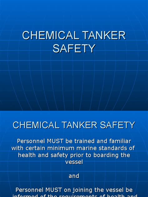 Chemical Tanker Safety | Personal Protective Equipment | Toxicity