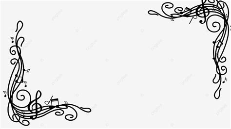 Music Note Border Black, Frame, Music, Note PNG Transparent Clipart Image and PSD File for Free ...