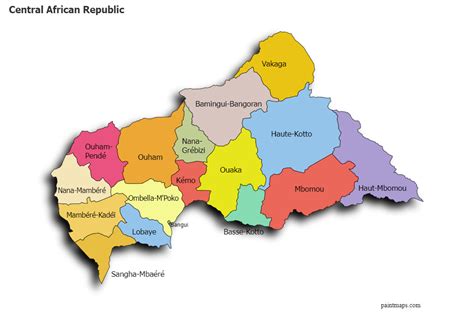 Genera Grafico De Mapa De Republica Centroafricana