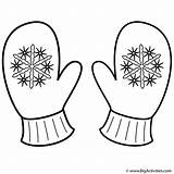 Printable Coloring Pages Mittens sketch template