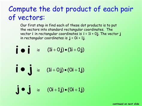 PPT - The Dot Product PowerPoint Presentation, free download - ID:3943580