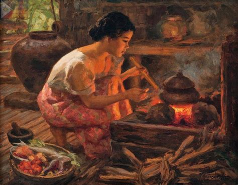 cooking the old way | Philippine art, Filipino art, Indonesian art