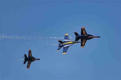 Group of Military Jets in Formation Performing in the Sky at an Air Show Editorial Stock Photo ...