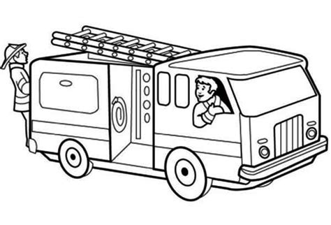 Firetruck #135803 (Transportation) – Free Printable Coloring Pages