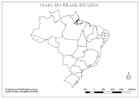 Mapas do Brasil Regiões para Colorir – Nerd Professor