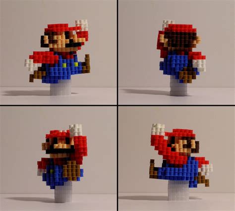 SUPER MARIO BROS. 3D Jumping Mario W/pipe Base Stand pixel - Etsy UK