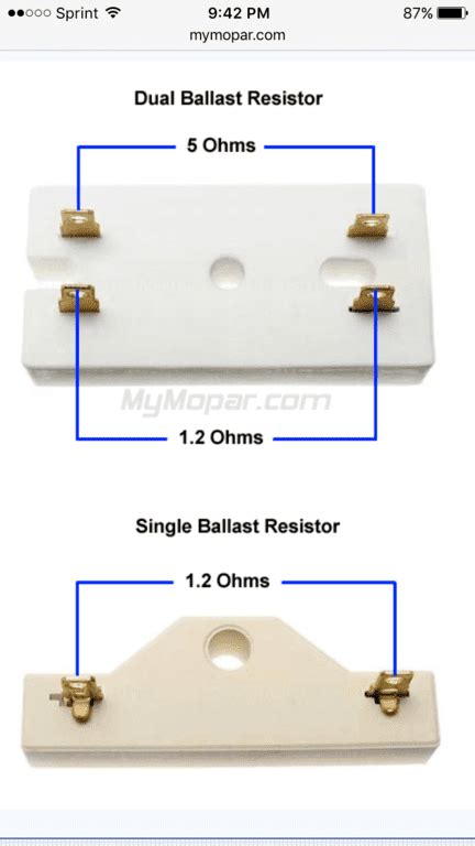 Ballast resistor testing | For B Bodies Only Classic Mopar Forum