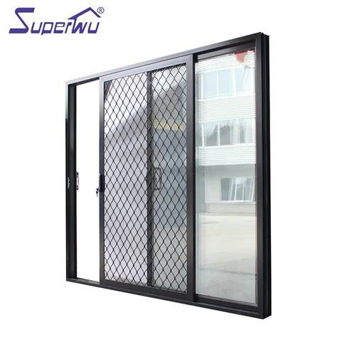 Superwu Strong Quality standard aluminum burglar proof sliding glass d ...