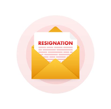 letter of resignation paper document, file. Vector stock illustration ...