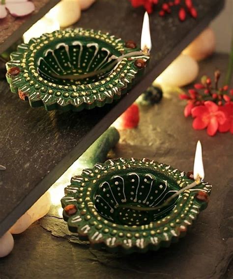 Pin by Viji Chidam on Diya Magic | Diya designs, Diwali diya decoration, Diwali craft