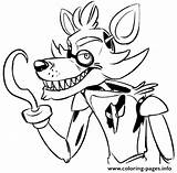 Foxy Five Nights At Freddys Fnaf Coloring Pages Printable sketch template
