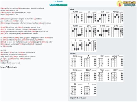 Chord: Lo Siento - Super Junior - tab, song lyric, sheet, guitar ...