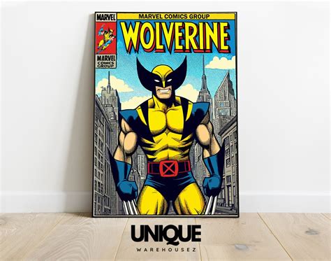 Wolverine Poster Marvel Poster X Men Poster Spiderman Avengers Vintage Retro Art Print Valentine ...