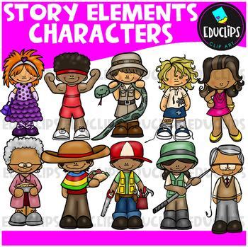 Story Elements Characters Clip Art Bundle {Educlips Clipart} by Educlips