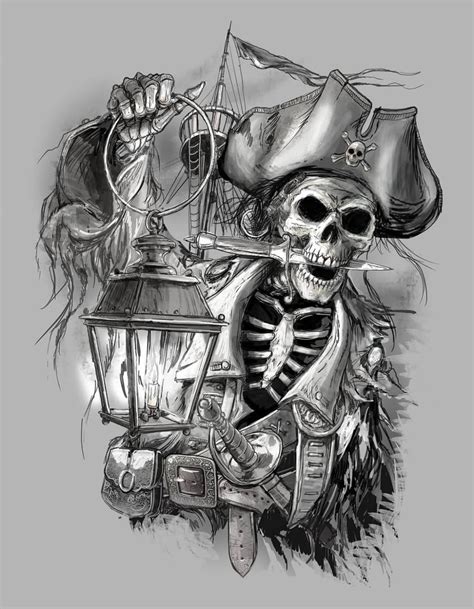 54+ Pirate Tattoo Designs And Ideas | Pirate tattoo, Pirate skull tattoos, Pirate ship tattoos