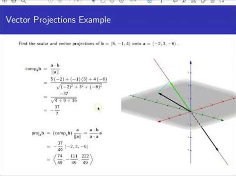 Vector Projections Example - YouTube