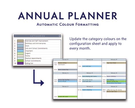 Annual Planner Spreadsheet | CleverPeaDesign